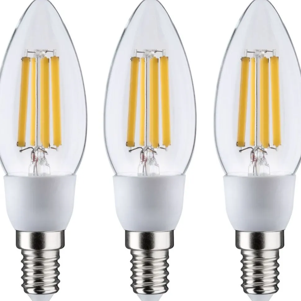 LED-filamenttilamppu Paulmann Eco-Line Candle, E14, 525lm, 2.5W, 3000K, kirkas, 3kpl