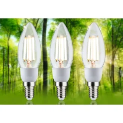 LED-filamenttilamppu Paulmann Eco-Line Candle, E14, 525lm, 2.5W, 3000K, kirkas, 3kpl