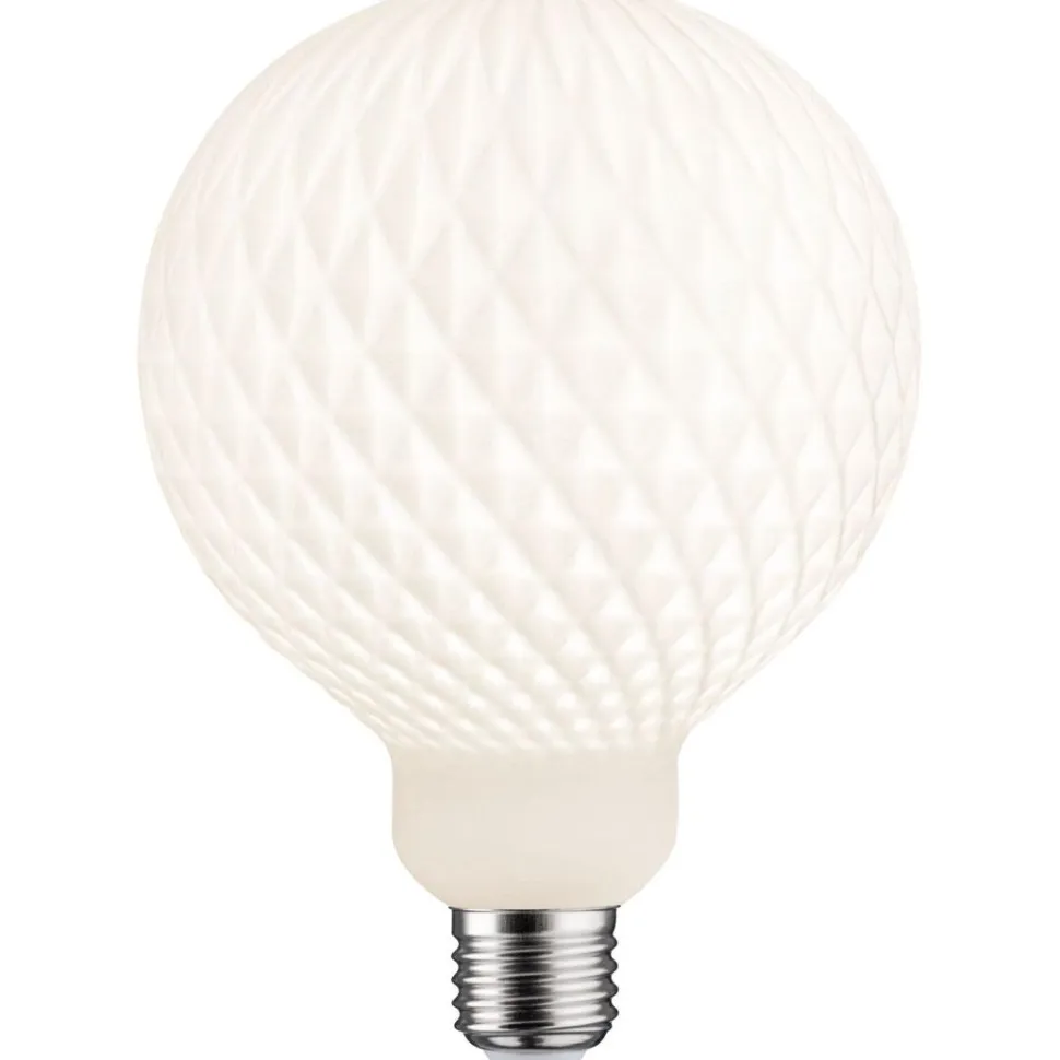 LED-filamenttilamppu Paulmann Lampion Globe, G125, E27, 400lm, 4.3W, 3000K, himmennettävä, valkoinen kenno