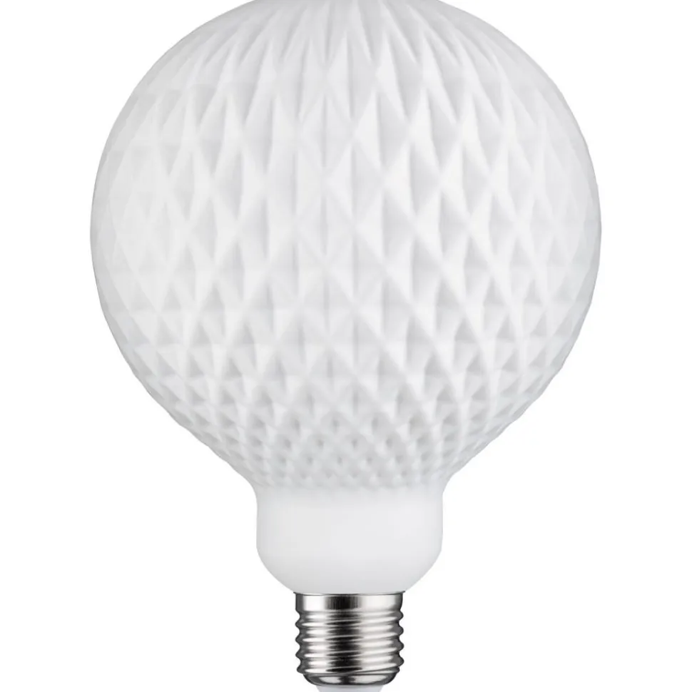 LED-filamenttilamppu Paulmann Lampion Globe, G125, E27, 400lm, 4.3W, 3000K, himmennettävä, valkoinen kenno