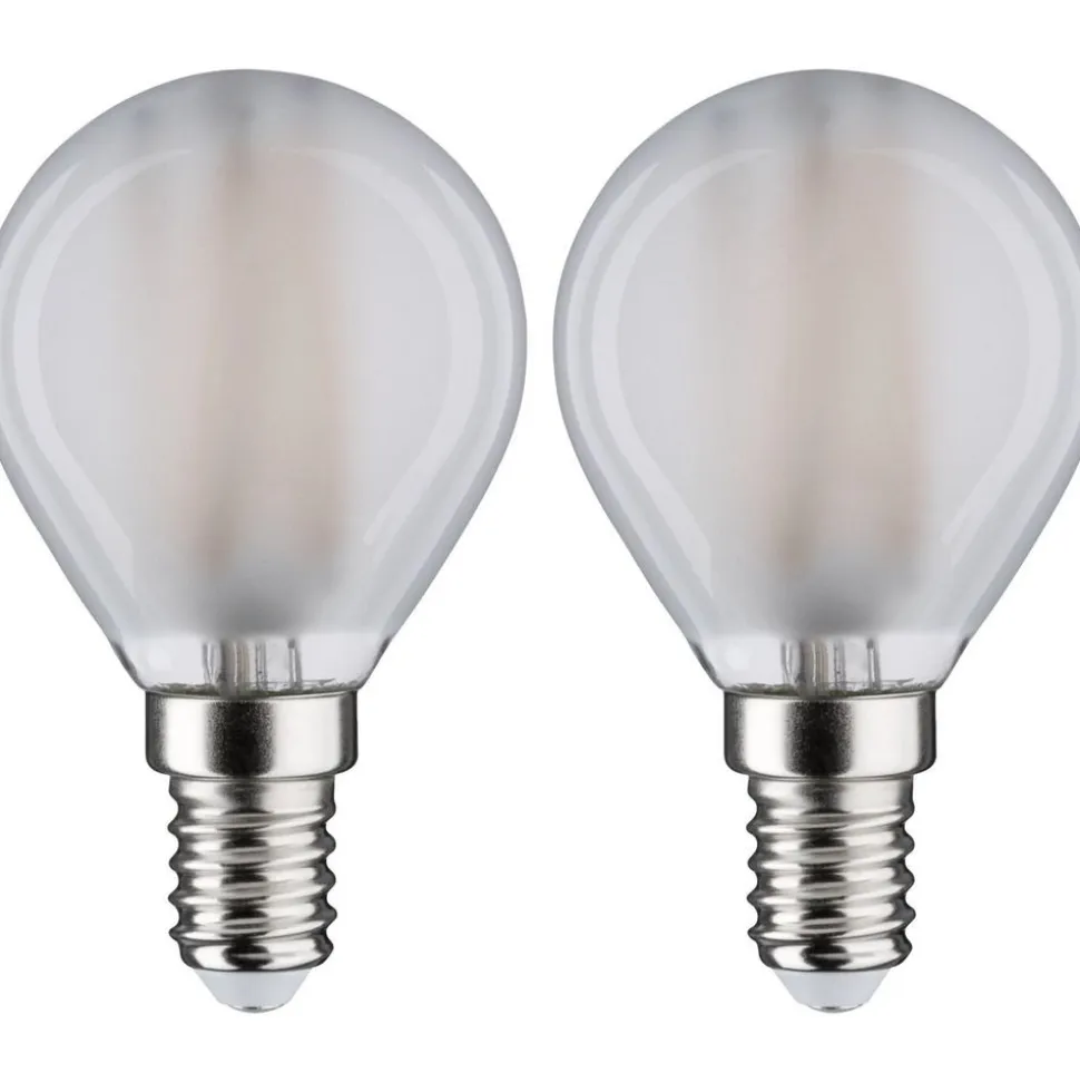 LED-filamenttilamppu Paulmann Drop, E14, 470lm, 4.8W, 4000K, matta, 2kpl