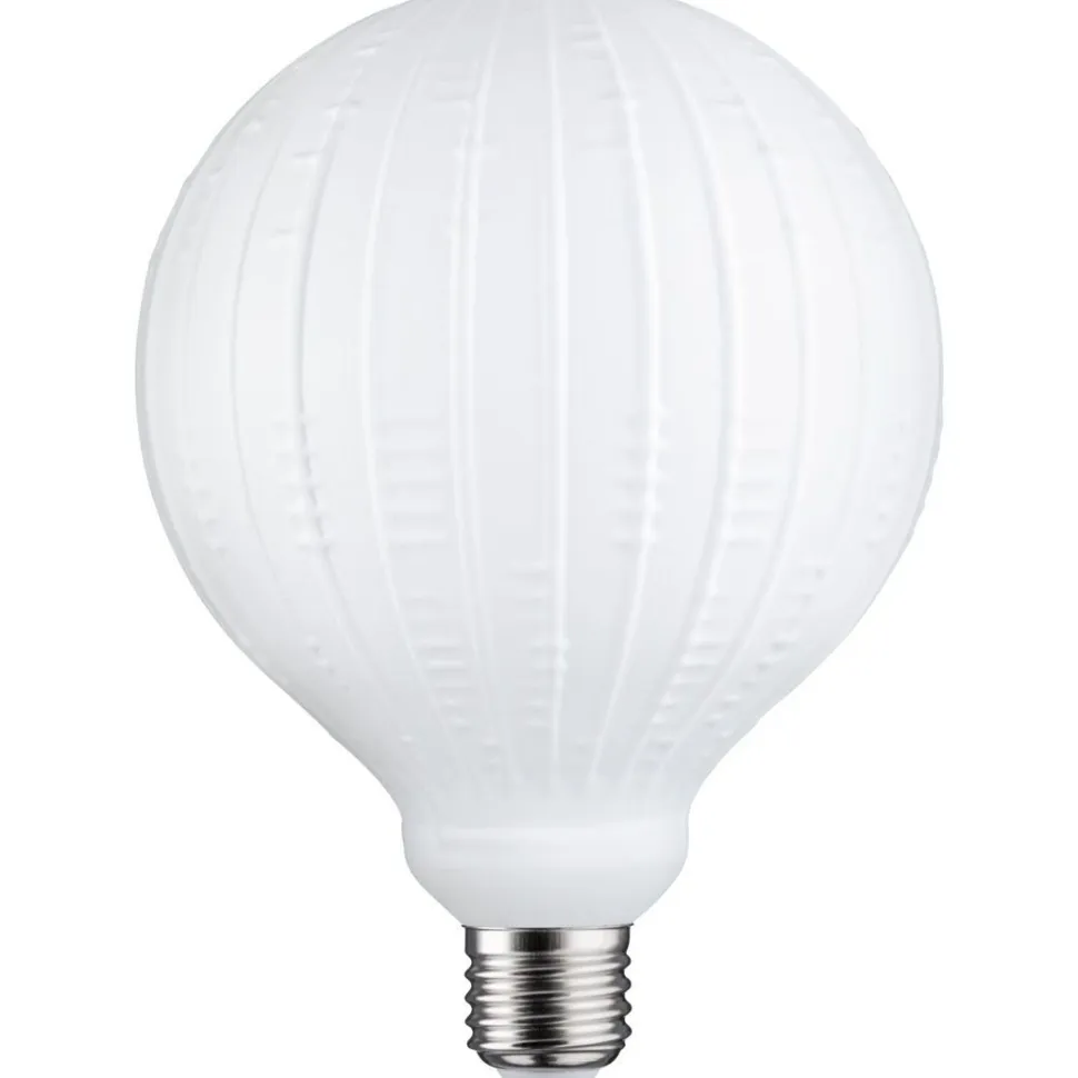 LED-filamenttilamppu Paulmann Lampion Globe, G125, E27, 400lm, 4.3W, 3000K, himmennettävä, valkoinen kuvio