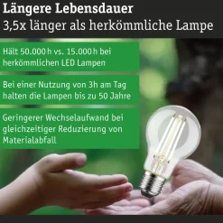 LED-filamenttilamppu Paulmann Eco-Line Pear, 230V, E27, 806lm, 4.3W, 4000K, himmennettävä, kirkas