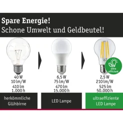 LED-filamenttilamppu Paulmann Eco-Line Pear, 230V, E27, 806lm, 4.3W, 4000K, himmennettävä, kirkas
