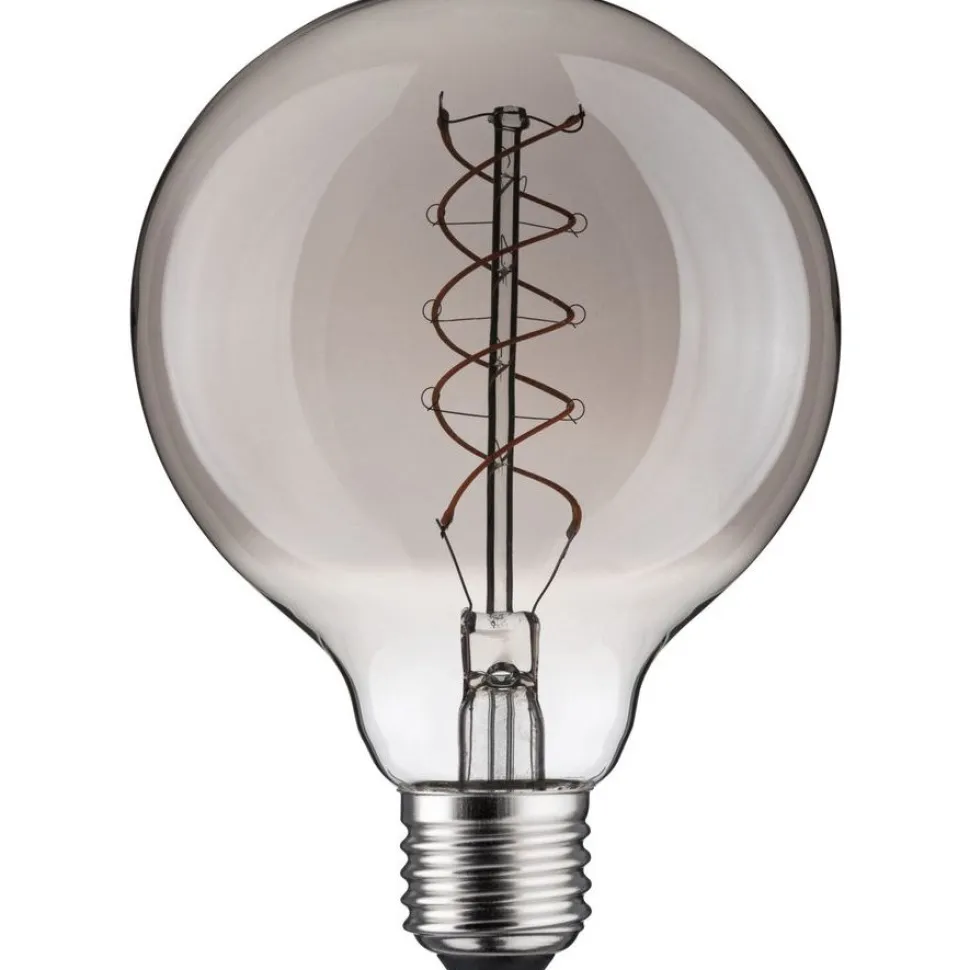 LED-filamenttilamppu Paulmann Rustic Shine Globe, S-muoto, 230V, 170lm, 4,2W, 1800K, himmennettä, savulasi
