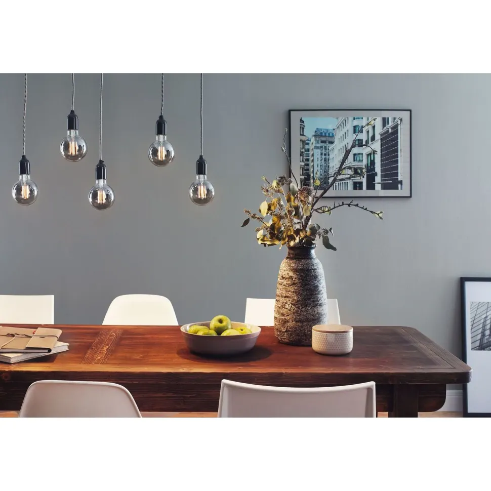LED-filamenttilamppu Paulmann 1879 Edition Pear, E27, 350lm, 7.5W, 1800K, himmennettävä, savulasi