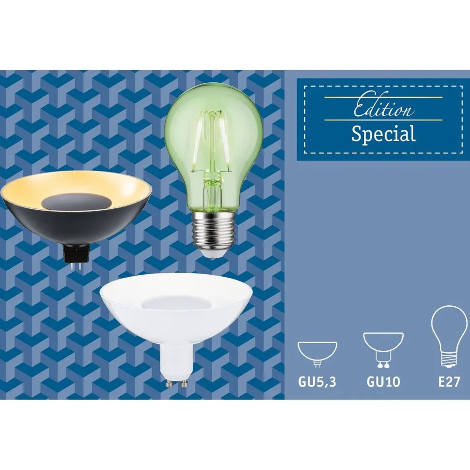 LED-filamenttilamppu Paulmann Pear, E27, 170lm, 1.1W, 4900K, vihreä