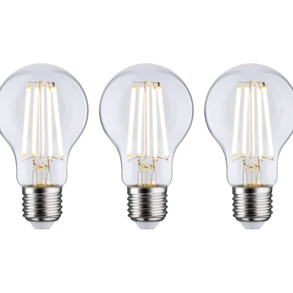 LED-filamenttilamppu Paulmann Eco-Line Pear, E27, 840lm, 4W, 3000K, kirkas, 3kpl