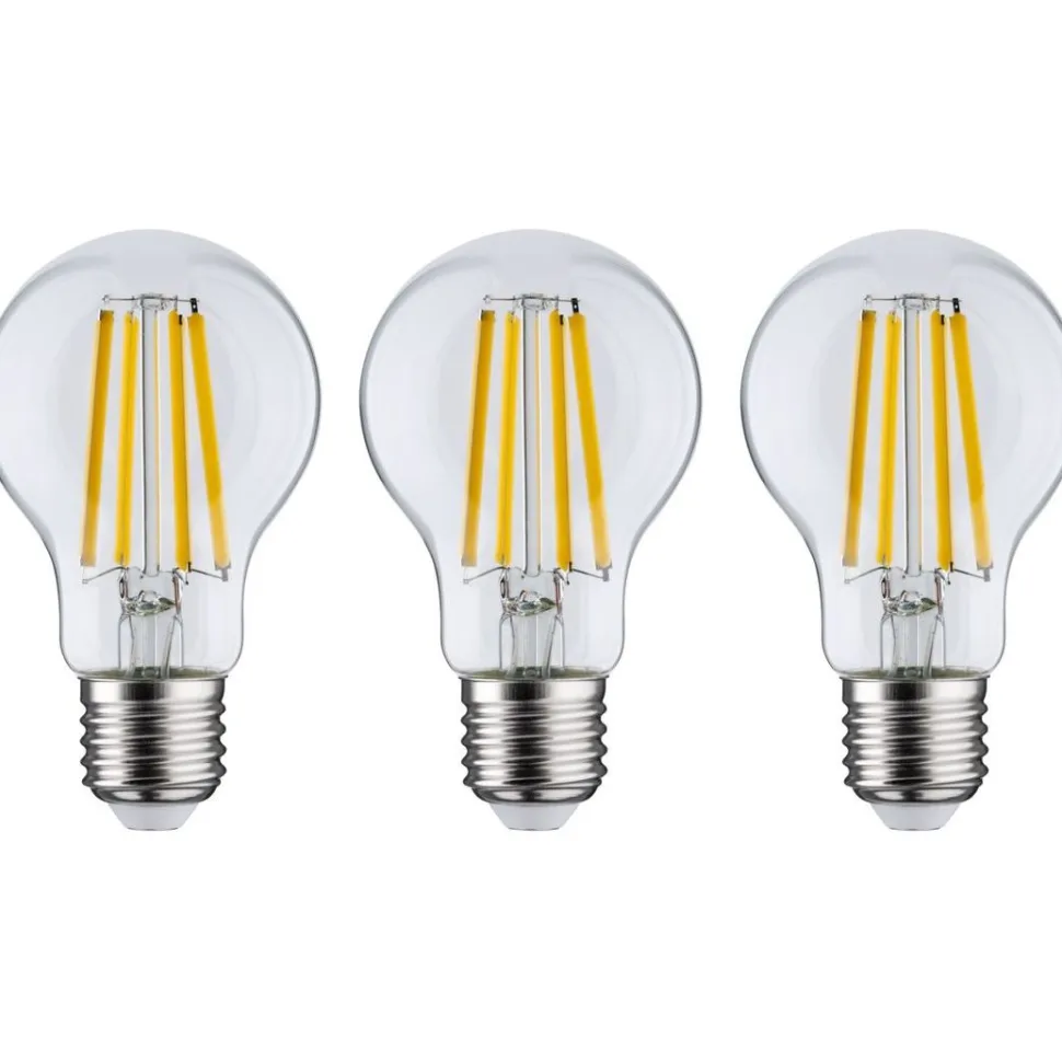 LED-filamenttilamppu Paulmann Eco-Line Pear, E27, 840lm, 4W, 3000K, kirkas, 3kpl