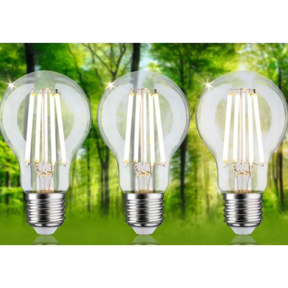 LED-filamenttilamppu Paulmann Eco-Line Pear, E27, 840lm, 4W, 3000K, kirkas, 3kpl