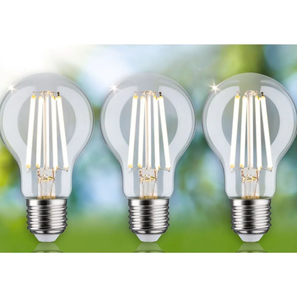 LED-filamenttilamppu Paulmann Eco-Line Pear, E27, 840lm, 4W, 3000K, kirkas, 3kpl