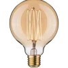 LED-filamenttilamppu Paulmann Rustic Shine Globe, I-muoto, 230V, 300lm, 4,2W, 1800K, himmennettä, kulta