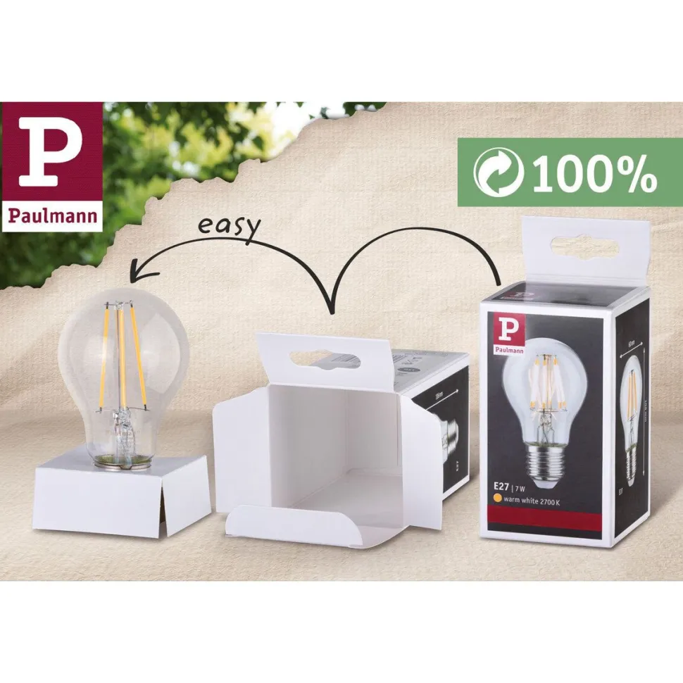 LED-filamenttilamppu Paulmann Eco-Line Corn, 230V, ST64, E27, 806lm, 4.3W, 3000K, himmennettävä, kirkas