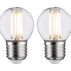 LED-filamenttilamppu Paulmann Drop, E27, 470lm, 5W, 2700K, kirkas, 2kpl