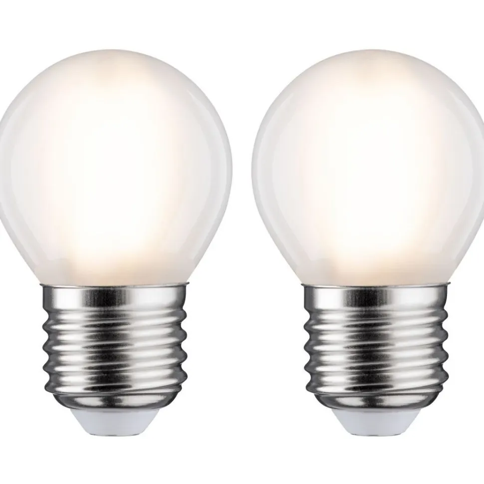 LED-filamenttilamppu Paulmann Drop, E27, 470lm, 5W, 2700K, matta, 2kpl