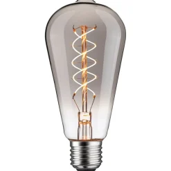 LED-filamenttilamppu Paulmann Rustic Shine Corn, S-muoto, 230V, 170lm, 4.2W, 1800K, himmennettä, savulasi