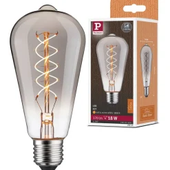 LED-filamenttilamppu Paulmann Rustic Shine Corn, S-muoto, 230V, 170lm, 4.2W, 1800K, himmennettä, savulasi