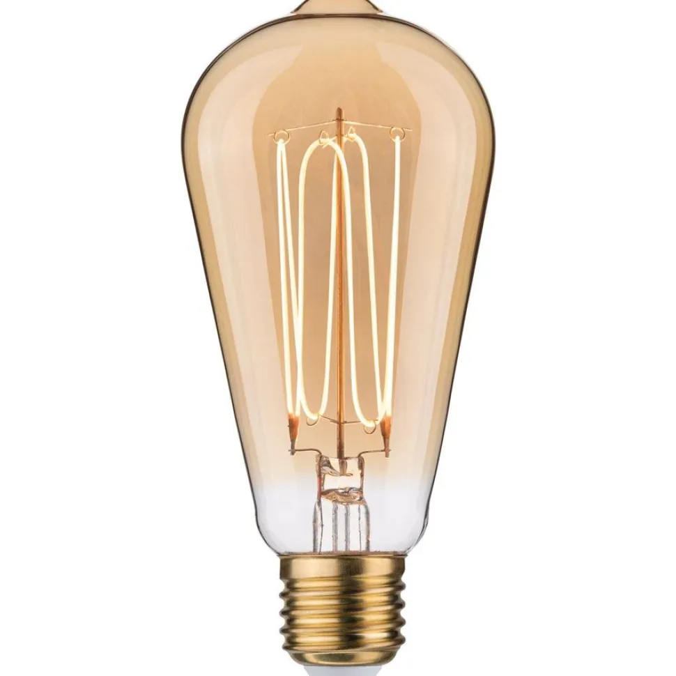 LED-filamenttilamppu Paulmann Rustic Shine Corn, I-muoto, 230V, 300lm, 4.2W, 1800K, himmennettä, kulta