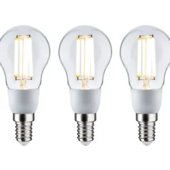 LED-filamenttilamppu Paulmann Eco-Line Drop, E14, 100mm, 525lm, 2.5W, 3000K, kirkas, 3kpl