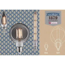LED-filamenttilamppu Paulmann 1879 Edition BigDrop, E27, 200lm, 7W, 1800K, himmennettävä, savulasi