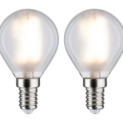 LED-filamenttilamppu Paulmann Drop, E14, 470lm, 4.5W, 2700K, matta, 2kpl