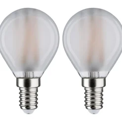 LED-filamenttilamppu Paulmann Drop, E14, 470lm, 4.5W, 2700K, matta, 2kpl