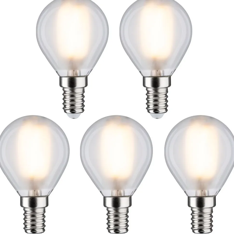 LED-filamenttilamppu Paulmann Drop, E14, 470lm, 4,8W, 2700K, matta, 5kpl