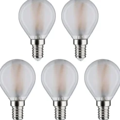 LED-filamenttilamppu Paulmann Drop, E14, 470lm, 4,8W, 2700K, matta, 5kpl