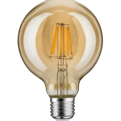 LED-filamenttilamppu Paulmann Globe, G95, E27, 450lm, 6W, 1700K, himmennettävä, kulta