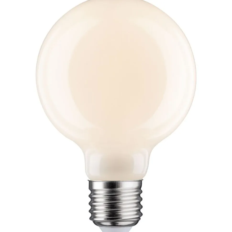 LED-filamenttilamppu Paulmann Globe, G80, E27, 470lm, 5.6W, 2700K, himmennettävä, opaali
