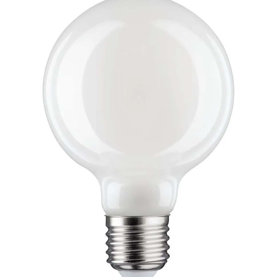 LED-filamenttilamppu Paulmann Globe, G80, E27, 470lm, 5.6W, 2700K, himmennettävä, opaali