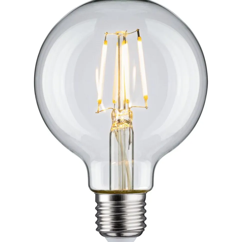 LED-filamenttilamppu Paulmann Globe, G80, E27, 470lm, 4.8W, 2700K, kirkas