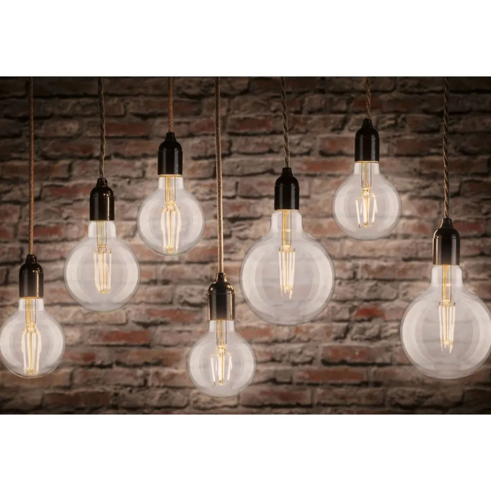 LED-filamenttilamppu Paulmann Globe, G80, E27, 470lm, 4.8W, 2700K, kirkas