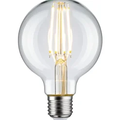 LED-filamenttilamppu Paulmann Globe, G80, E27, 806lm, 7.5W, 2700K, kirkas