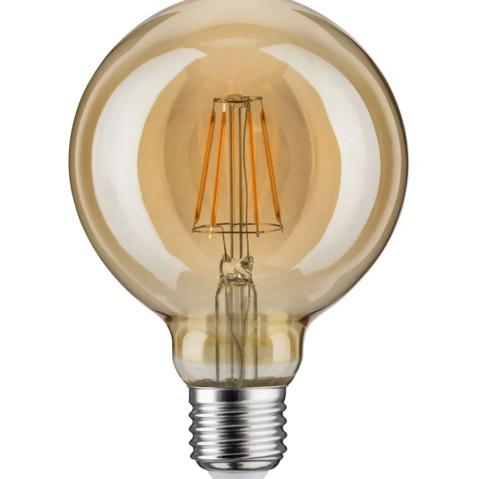 LED-filamenttilamppu Paulmann Globe, G95, E27, 400lm, 6.5W, 1700K, kulta