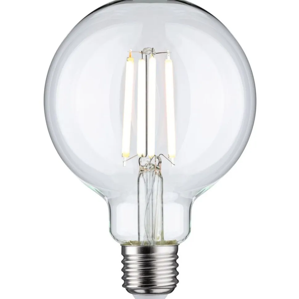 LED-filamenttilamppu Paulmann Globe, G95, E27, 806lm, 7W, säädettävä värilämpötila, kirkas