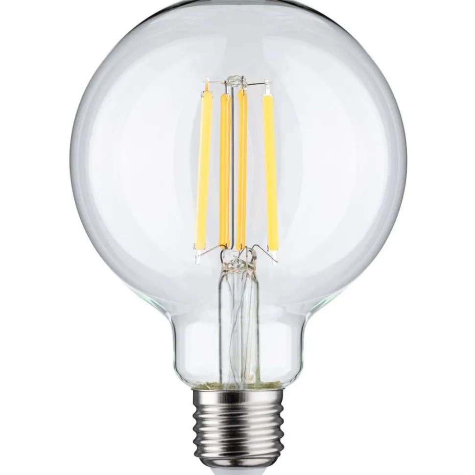 LED-filamenttilamppu Paulmann Globe, G95, E27, 806lm, 7W, säädettävä värilämpötila, kirkas