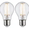 LED-filamenttilamppu Paulmann Pear, E27, 806lm, 7W, 2700K, kirkas, 2kpl