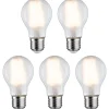 LED-filamenttilamppu Paulmann Pear, E27, 806lm, 7W, 2700K, matta, 5kpl