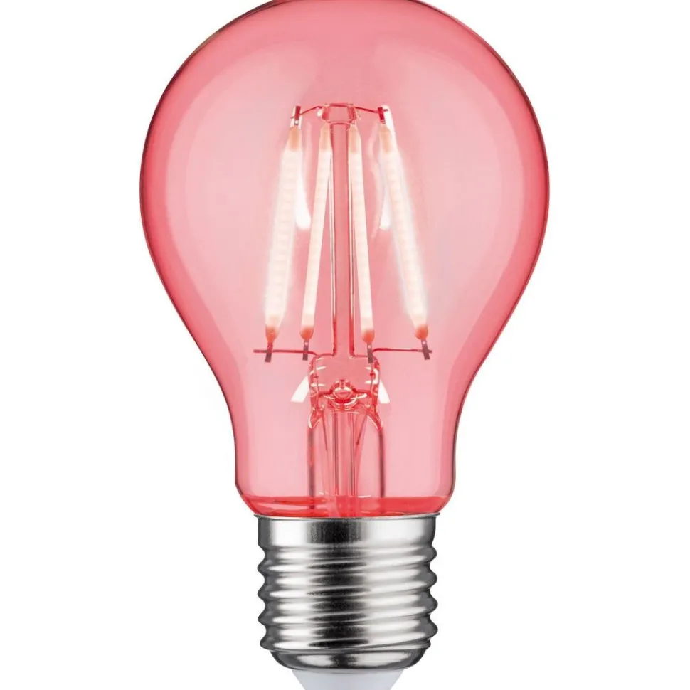 LED-filamenttilamppu Paulmann Pear, E27, 40lm, 1.3W, 1000K, punainen