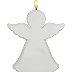 LED-hautakynttilä Star Trading Flamme Angel, 13,5x3,5x18cm, valkoinen