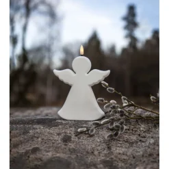 LED-hautakynttilä Star Trading Flamme Angel, 13,5x3,5x18cm, valkoinen