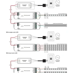 LED-himmennin/vastaanotin FTLIGHT Perfect langaton RF/WIFI 4-kanavainen 12-36VDC 4A