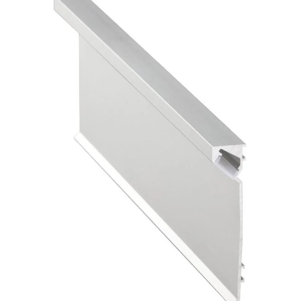 LED-jalkalista Euroshrink 320A, alumiini, 80mm x 2.5m, mattahopea