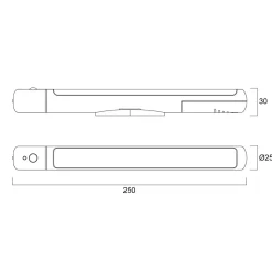LED-kaappivalaisin Sylvania Cabinet Wawe-Sense Linear 09W50lm 4000K tunnistimella paristokäyttöinen