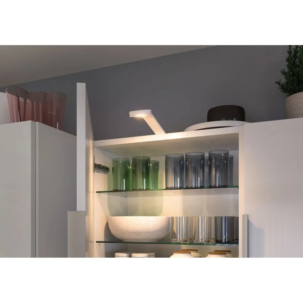 LED-kalustevalaisin Paulmann Clever Connect Mike, säädettävä värilämpötila, mattavalkoinen