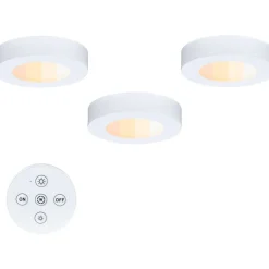 LED-kalustevalaisin Paulmann Batuno Ø70mm 2.1W 180lm valkoinen, 3kpl/pkt