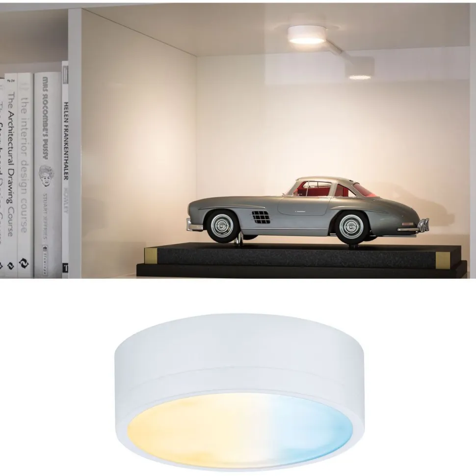 LED-kalustevalaisin Paulmann Clever Connect Medal, 2.3W, säädettävä värilämpötila, mattavalkoinen