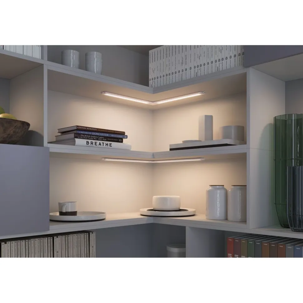 LED-kalustevalaisin Paulmann Clever Connect Border, 30cm, säädettävä värilämpötila, mattavalkoinen