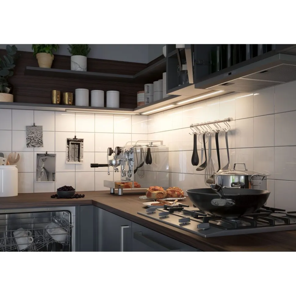 LED-kalustevalaisin Paulmann Clever Connect Barre, 35cm, säädettävä värilämpötila, mattakromi